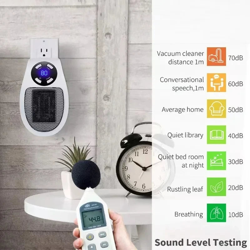 Compact Plug In Wall Outlet Space Heater