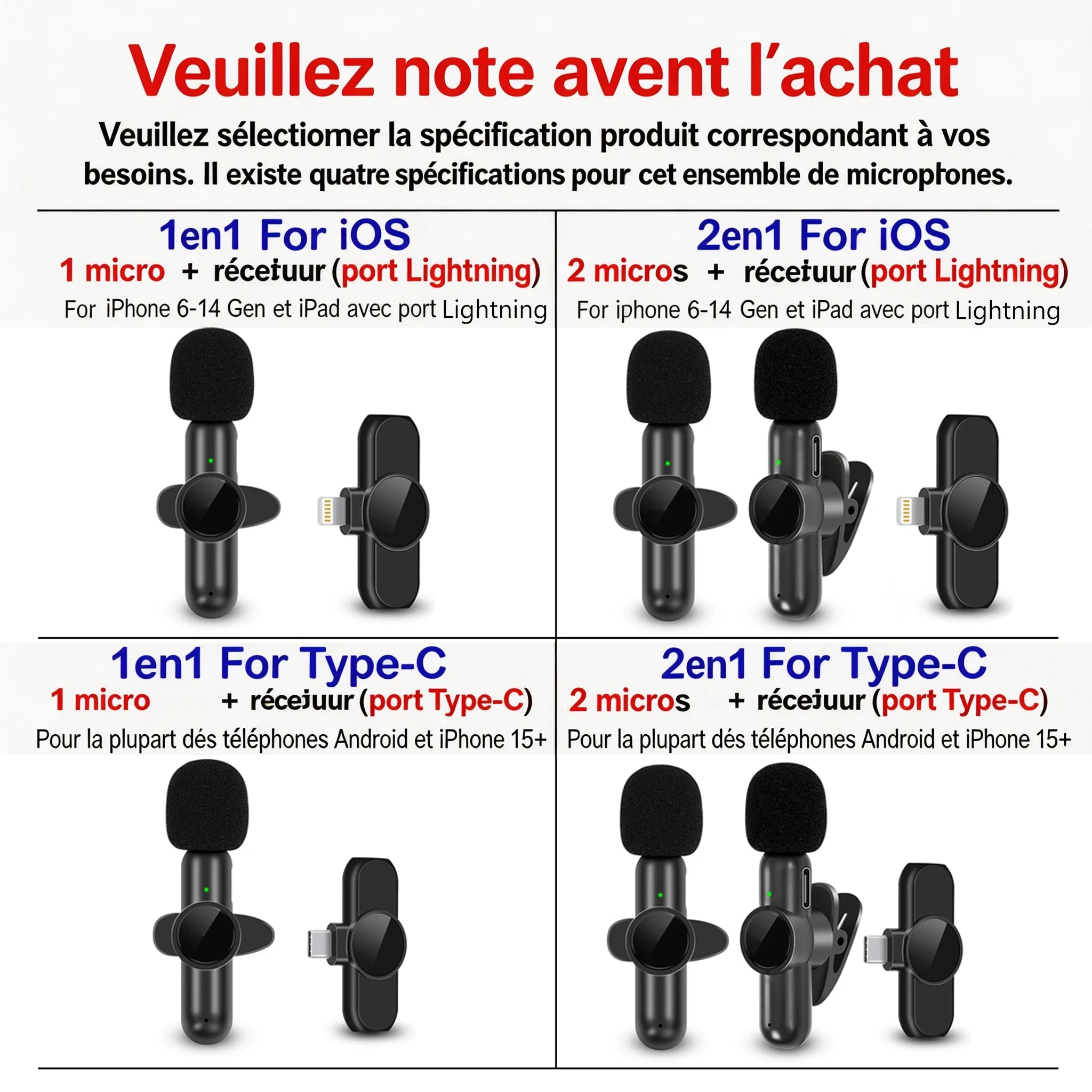 Wireless Lavalier Microphone With Windproof Cover Audio Video Recording Mini Mic For iPhone Android Mobile Phone Microphone