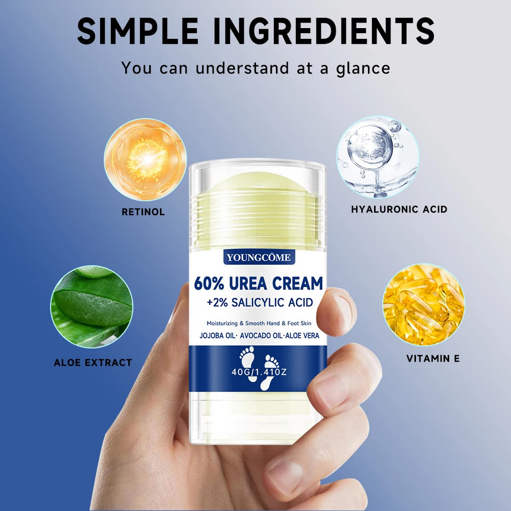 60% Urea Foot Cream + 2% Salicylic Acid Intensive Hydrating Foot And Hand Care Moisturizing Foot Cream And Hand Cream